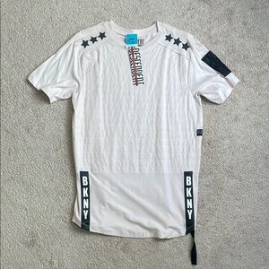 Pink and Black Short Sleeve Tee with Textured Pattern